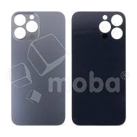 Задняя крышка для iPhone 13 Pro Max (A2645) Серый (стекло, монолит, широкий вырез под камеру, логотип) - Премиум