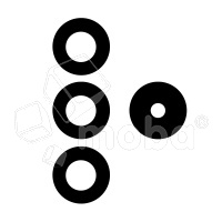 Стекло камеры для Xiaomi Poco X7 (24095PCADG) (комплект 4 шт.) Черный