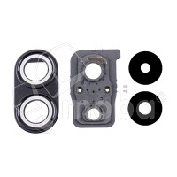 Стекло камеры для Xiaomi Poco X7 Pro (2412DPC0AG) в сборе с рамкой Черный