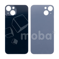 Задняя крышка для iPhone 13 (A2635) Черный (стекло, монолит, широкий вырез под камеру, логотип) - Премиум