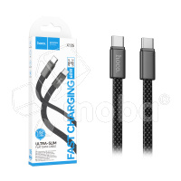 Кабель Type-C - Type-C Hoco X125 (3A, 60W, PD, оплетка нейлон) Черный