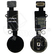 Шлейф для iPhone 7/7 Plus/8/8 Plus/SE (2020)/SE (2022) на кнопку HOME в сборе Черный - Премиум