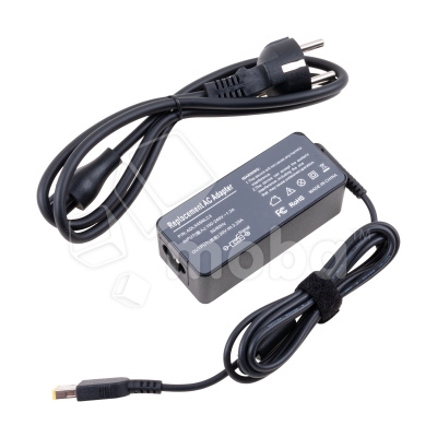 Блок питания (сетевой адаптер) для ноутбуков Lenovo 20V, 2.25A, 45W (прямоугольный разъем)