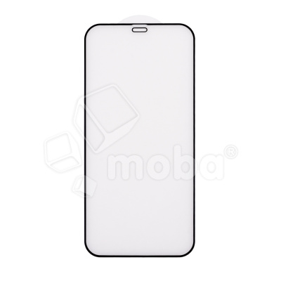 Защитное стекло "Матовое" для iPhone 12/12 Pro Черный (Закалённое, полное покрытие)