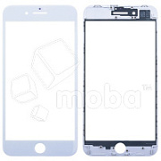 Стекло для переклейки iPhone 8 Plus в сборе с рамкой и OCA пленкой Белый - OR (Mitsubishi)