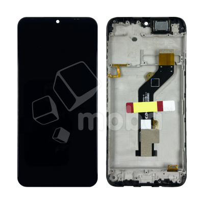 Дисплей для Tecno Spark 7 (KF6n) модуль с рамкой Черный - OR