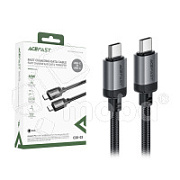 Кабель Type-C - Type-C Acefast C20-03 (3A, 60W, PD, оплетка нейлон, 1.2 м) Черный