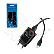 Сетевое зарядное устройство USB Borofone BA20A (10.5W, кабель Lightning) Черный