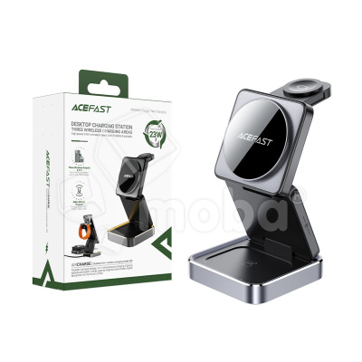 Беспроводное зарядное устройство Acefast E20 (для смартфона + гарнитуры + iWatch) Черный