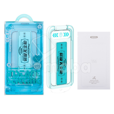 Защитное стекло Remax Tempered Glass GL-81 для iPhone 15 Pro (2 шт., бокс для ровной установки) Черный