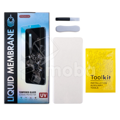 Защитное стекло "UV комплект" для Xiaomi Redmi Note 13 Pro+/14 Pro 4G/5G/14 Pro+ 5G (клей, лампа)