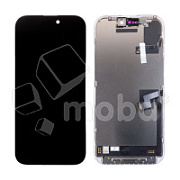 Дисплей для iPhone 16 Pro (A3293) в сборе с тачскрином Черный - (Soft OLED, Full HD, 120 Гц) (с верификацией = с привязкой без ошибки)