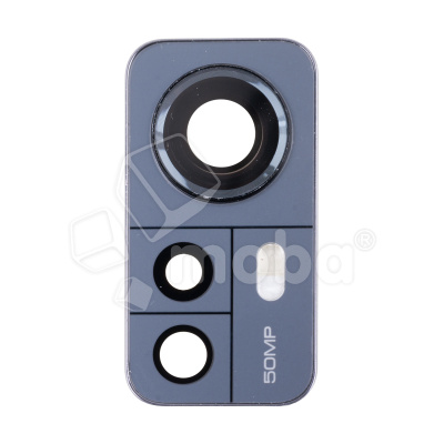 Стекло камеры для Xiaomi 12/12X (2201123G/2112123AG) в сборе с рамкой Серый