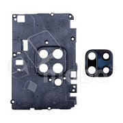 Стекло камеры для Xiaomi Redmi Note 9/9S (M2003J15SC/M2003J15SG/M2003J6A1G) в сборе с рамкой Черный